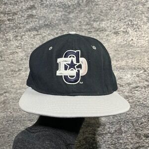 Vintage Dallas Cowboys New Era Hat Snap Back 90s Black Gray NFL Adjustable